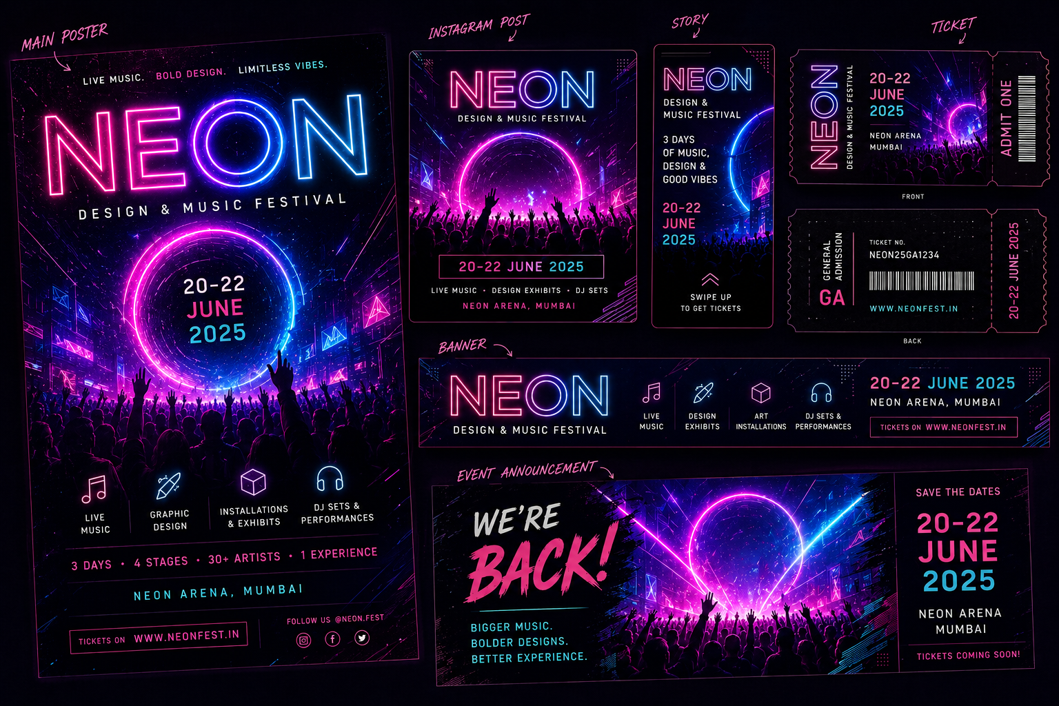 NEON Festival Additional Advertising Assets